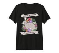 La mayoría de mis Amigos Son Animales (Declaración Vegetariana Vegana) Camiseta Premium