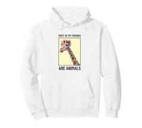 La mayoría de mis Amigos Son Animales (Divertido gráfico de Jirafa) Sudadera con Capucha