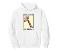 La mayoría de mis Amigos Son Animales (Divertido gráfico de Jirafa) Sudadera con Capucha