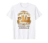 La mayoría de Mis Amigos Son Animales Gracioso Naturaleza cabaña núcleo Camiseta