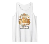 La mayoría de Mis Amigos Son Animales Gracioso Naturaleza cabaña núcleo Camiseta sin Mangas