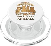La mayoría de Mis Amigos Son Animales Gracioso Naturaleza cabaña núcleo PopSockets PopGrip para MagSafe
