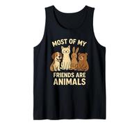 La mayoría de mis Amigos Son Animales Gracioso Naturaleza dueño de Mascota Camiseta sin Mangas