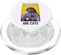 La mayoría de mis Amigos Son Gatos (Divertido gráfico de Astronauta de Gatos) PopSockets PopGrip para MagSafe
