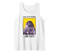 La mayoría de mis Amigos Son Gatos (Divertido gráfico de Gato Astronauta) Camiseta sin Mangas