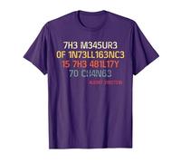 La Medida de la Inteligencia es la Capacidad de Cambiar Vintage Camiseta, Hombre, Morado, 3XL