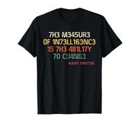 La Medida de la Inteligencia es la Capacidad de Cambiar Vintage Camiseta, Hombre, Negro, L