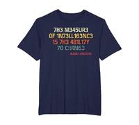 La Medida de la Inteligencia es la Capacidad de Cambiar Vintage Camiseta, Hombre Tallas Grandes, Azul Marino, 6X Alto
