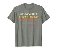 La Medida de la Inteligencia es la Capacidad de Cambiar Vintage Camiseta, Hombre, Verde Militar Jaspeado, XL