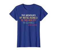 La Medida de la Inteligencia es la Capacidad de Cambiar Vintage Camiseta, Mujer, Azul Real, XL