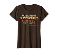 La Medida de la Inteligencia es la Capacidad de Cambiar Vintage Camiseta, Mujer, Marrón, XS