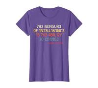 La Medida de la Inteligencia es la Capacidad de Cambiar Vintage Camiseta, Mujer, Morado Jaspeado, M