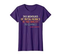La Medida de la Inteligencia es la Capacidad de Cambiar Vintage Camiseta, Mujer, Morado, L