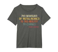 La Medida de la Inteligencia es la Capacidad de Cambiar Vintage Camiseta, Mujer Tallas Grandes, Asfalto, 5XL Grande