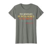 La Medida de la Inteligencia es la Capacidad de Cambiar Vintage Camiseta, Mujer, Verde Militar Jaspeado, XL