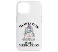 La meditación es mi medicación Kundalini Yoga Chakra Carcasa para iPhone 14