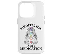 La meditación es mi medicación Kundalini Yoga Chakra Carcasa para iPhone 14 Pro