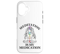 La meditación es mi medicación Kundalini Yoga Chakra Carcasa para iPhone 16