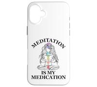 La meditación es mi medicación Kundalini Yoga Chakra Carcasa para iPhone 16 Plus