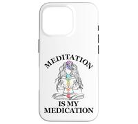 La meditación es mi medicación Kundalini Yoga Chakra Carcasa para iPhone 16 Pro