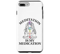 La meditación es mi medicación Kundalini Yoga Chakra Carcasa para iPhone 7 Plus/8 Plus