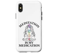La meditación es mi medicación Kundalini Yoga Chakra Carcasa para iPhone X/XS