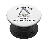 La meditación es mi medicación Kundalini Yoga Chakra PopSockets PopGrip Adhesivo