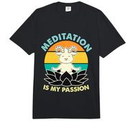 La meditación es mi pasión Meditar Amante de Las Cabras Yoga Meditación Comfort Colors Adult Heavyweight T-Shirt
