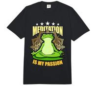 La meditación es mi pasión Meditar Yoga Meditación Amante de la Rana Comfort Colors Adult Heavyweight T-Shirt