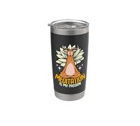 La meditación es mi pasión Namaste Yoga Amante de los ciervos Meditación Vaso térmico de acero inoxidable de doble pared