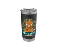 La meditación es mi pasión Namaste Yoga Jabalí Amante Meditación Vaso térmico de acero inoxidable de doble pared