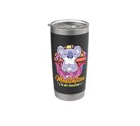 La meditación es mi pasión Namaste Yoga Koala Lover Meditación Vaso térmico de acero inoxidable de doble pared
