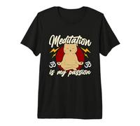 La meditación es mi pasión Yoga Meditar Amante de los Gatos Meditación Camiseta Premium