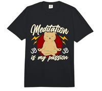 La meditación es mi pasión Yoga Meditar Amante de los Gatos Meditación Comfort Colors Adult Heavyweight T-Shirt