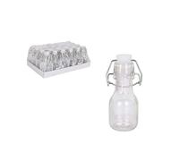 La Mediterranea 107454 Botella de Cristal Mini, Classic, Cierre Hermético, Blanco, 65ml