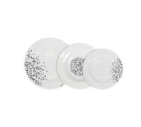 La Mediterránea Set de Vajilla Motes Redonda 18 Piezas (2 Unidades)