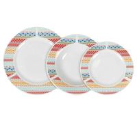 La Mediterránea Set de Vajilla Palma Redonda 18 Piezas (2 Unidades)