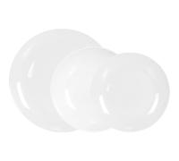 La Mediterránea Vajilla Completa de 18 Piezas de Vidrio Templado - Llanos 26.5 cm, Hondos 23 cm y Postre 19 cm - Colección Whom