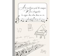 La meilleure professeure de musique - Merci d’apporter la magie des notes dans ma vie | Carnet cadeau: Cadeau fin d’année prof de musique | Carnet ... de solfège | Notebook pour prof de musique