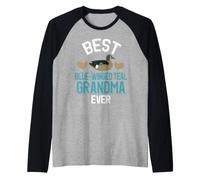 La Mejor Abuela de alas Azules de la Historia, Linda Amante de los Patos Camiseta Manga Raglan
