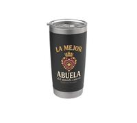 La Mejor Abuela del Mundo Entero Corazón Corona Amor Vaso térmico de acero inoxidable de doble pared