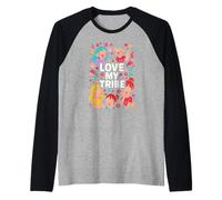 La Mejor Amiga de Galentines Crew Love My Tribe Cute para Mujer Camiseta Manga Raglan