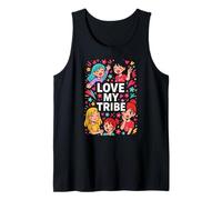 La Mejor Amiga de Galentines Crew Love My Tribe Cute para Mujer Camiseta sin Mangas