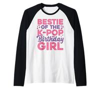 La Mejor Amiga de la Fiesta de cumpleaños Anime K Pop Girl Bestie Camiseta Manga Raglan