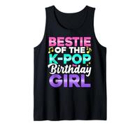 La Mejor Amiga de la Fiesta de cumpleaños Anime K Pop Girl Bestie Camiseta sin Mangas