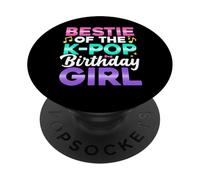 La Mejor Amiga de la Fiesta de cumpleaños Anime K Pop Girl Bestie PopSockets PopGrip Adhesivo