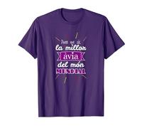 La Mejor Ávia del Mundo Regal Original En Catalán Camiseta, Hombre, Morado, L