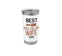 La mejor esposa que llama pato nunca caza de patos Vaso térmico de acero inoxidable de doble pared