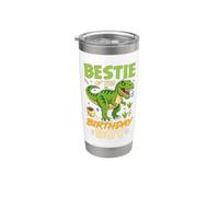 La mejor fiesta de dinosaurios T-Rex de The Birthday Boy Vaso térmico de acero inoxidable de doble pared