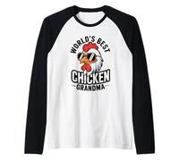 La Mejor gallina de Granja Divertida de Pollo del Mundo Camiseta Manga Raglan